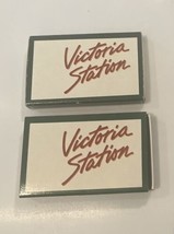 Lot 2 Victoria Station Green &amp; Red Matchbox Empty Rare - $8.86
