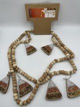 3x Candy Corn 6ft Garland Wooden Beads Halloween 18 ft total Bs275 - £44.00 GBP