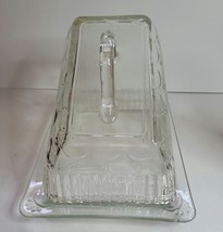 1996 THT HEAVY GLASS ANGLED CHEESE DISH WITH LID image 2