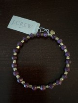 NEW JCrew Factory Stretch Bead Bracelet Dark Berry NWT - £9.75 GBP