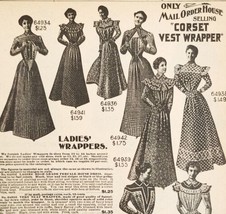 1900 Wrappers Corsets Women&#39;s Advertisement Victorian Sears Roebuck 5.25... - £15.06 GBP