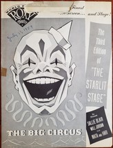 World Famous Roxy Theatre The Big Circus/The Starlit Stage Souvenir Program - $49.95