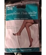 Pantyhose Nylon by Juncture Black Queen Size Day Sheer Reinforced Toe Gr... - $10.40