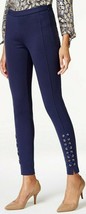 MICHAEL Michael Kors Womens Lace Up Skinny Pants,True Navy,16 - $110.00