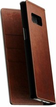 NEW Nomad Horween Leather Folio Case for Samsung Galaxy Note8 Brown Rugg... - £18.75 GBP