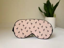 Pink Flamingo eye mask - Eye sleep mask - Organic cotton eye pillow - sl... - £8.52 GBP