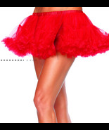 Leg Avenue Women&#39;s Puffy Chiffon Mini Petticoat Dress, Red, One Size - $139.11 CAD