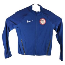 USA Olympic Team Jacket Womens Medium Stretchy Nike Tech Blue 2016 - £36.82 GBP