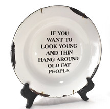 Vintage Style Enamel Metal Farmhouse Rustic Hanging Plate Comedic Saying Quote - £15.56 GBP