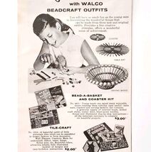 1957 Walco Bead Co Beadcraft Kits Advertisement Crafts Sewing Supply DWJJ6 - €17,28 EUR