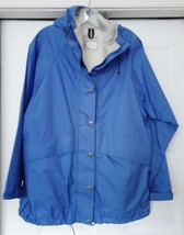 L.L. Bean Gore-tex Hooded Stowaway Jacket Windbreaker Full Zip Blue Wome... - £55.24 GBP