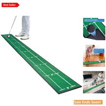 Durable Golf Putting Mat with Distance Markers - Ideal for Skill Improve... - $61.33