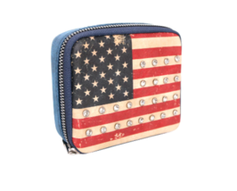 American Flag Pill Box 8 sections Montana West Vegan Leather - £17.39 GBP