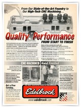 Edelbrock Performer Aluminum Cylinder Heads Vintage 2000 Full Page Magaz... - €6,57 EUR