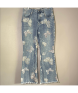 Tinseltown Blue Flare Jeans with Heart Print - $363.80 MXN
