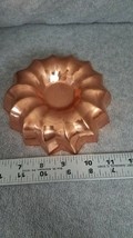 Vintage Round Copper Pan Jello Mold Kitchen Decor Tin Lined - £7.71 GBP