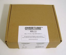 OVERTURE PETG BLUE Filament 1.75mm / 1 Kg / Build Surface x1 3D Printer New - £11.88 GBP