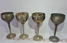Vintage Leonard Silverplated Metal Wine Goblet Chalice Cup Made in India... - $18.76