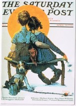 Postcard First Love Norman Rockwell Saturday Evening Post - £5.53 GBP