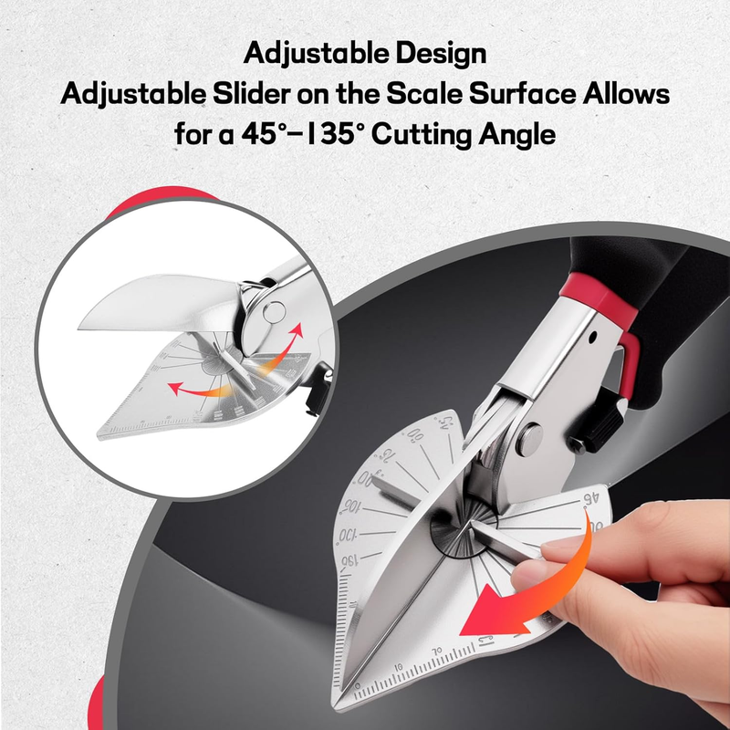 Multi Angle Miter Shears for Moulding and Trim, Quarter round Cutting Tool for C Item image 4