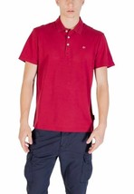 Napapijri Men Polo Bordeaux Designer Shirt Logo 2025 Collection - $1,423.20 MXN