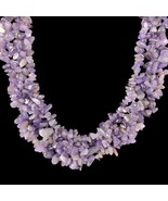 Gorgeous Polished Purple Amethyst Chip Gemstone 16&quot; Necklace, Estate Jew... - $915.76 MXN