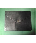 Black Faux Leather Business Pouch - $376.15 MXN
