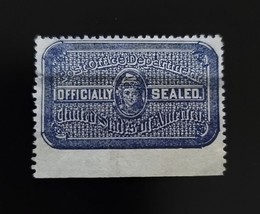 1907 Official Post Office Department Seal Stamp, Royal Blue Scott OX12 U... - $1.99