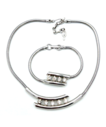 Vintage Sarah Coventry Holiday Lites Choker Necklace Bracelet Set - £23.35 GBP