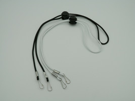 6-Pc Lanyard For Adult Mask - Stretchy, Adjustable, Metal Clips - Black,... - £4.56 GBP+
