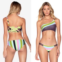 Maaji Swimwear Trippin Split Cheeky Striped Bikini Bottom (L) - £55.15 GBP