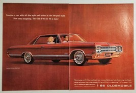 1965 Print Ad Oldsmobile F-85 2-Door Red Car with Black Vinyl Top Olds - £15.00 GBP