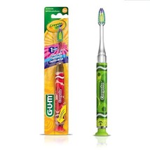 GUM Crayola Timer Light Toothbrush for Kids, Soft Bristles, Suction Cup ... - $8.81