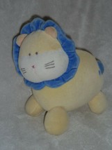 Soft Dreams Stuffed Plush Musical Lion Pull Tail Yellow Blue Heart Lullaby Toy - £55.55 GBP