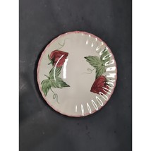 Southern Potteries Blue Ridge Scalloped Plate, Hand Painted Strawberry P... - $16.83