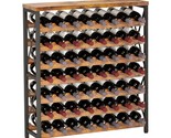 56-Bottle Freestanding Wine Rack, Wooden Wine Rack Storage Shelf, Stacka... - $128.99