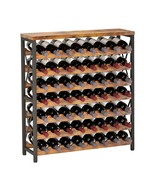 56-Bottle Freestanding Wine Rack, Wooden Wine Rack Storage Shelf, Stacka... - £101.01 GBP