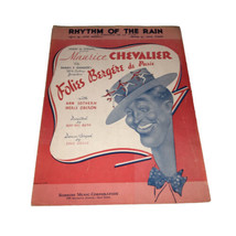 1925 Rhythm Of The Rain VTG Sheet Music Chevalier Folies Bergere de Paris Stern - $5.78