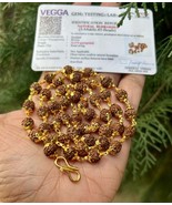 ROSAIRE 45 perles en laiton plaqué or + LAB CERTIFIÉ naturel 5 Mukhi RUD... - $35.06