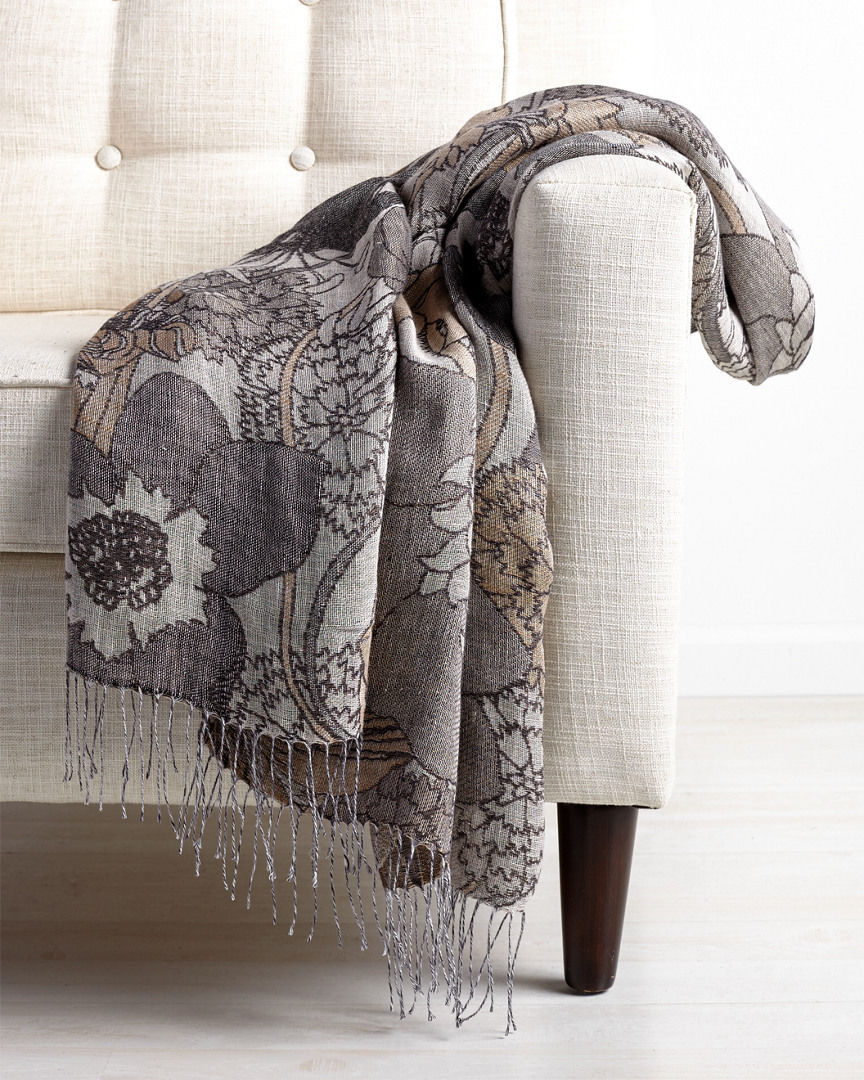 Missoni Home Rosanna Floral Linen Lightweight Throw Blanket - $358.23