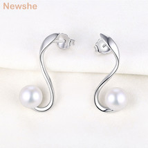 925 Sterling Silver Hook Real Handpicked Shell Pearl Earrings For Women Party Lu - £58.69 GBP