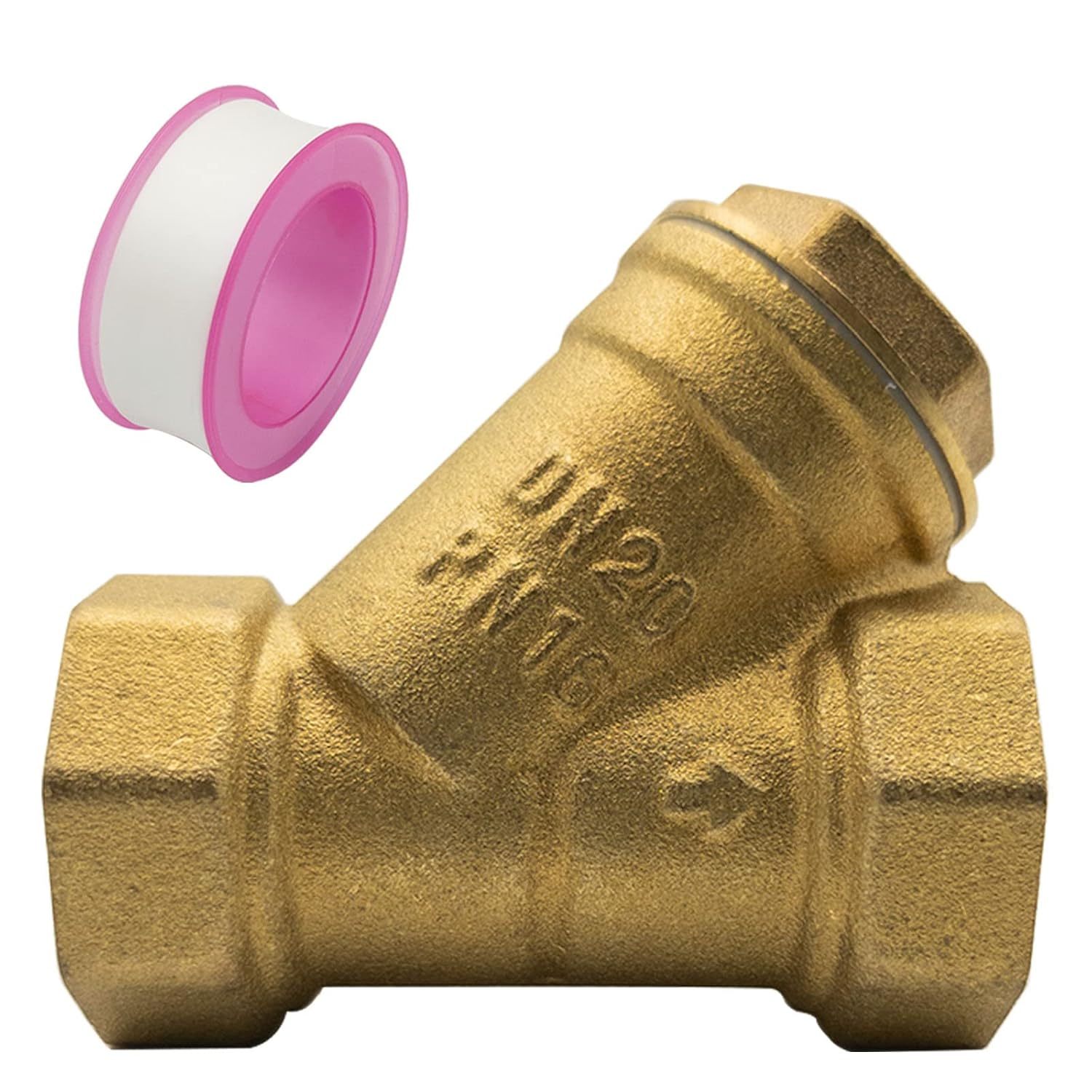 Y Strainer 3/4&quot; Brass Sediment Filter Attachment Water Filter With, Gard... - $35.93