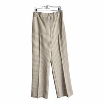 Vintage 1970s Bogart Of Texas Beige Houndstooth Wide Leg Pants Size 20 Tall - £50.01 GBP