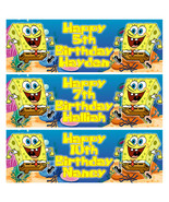 SPONGEBOB Personalised Birthday Banner - Spongebob Birthday Party Banner - €4,19 EUR