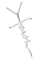 925 Sterling Silver Faith Cross Pendant Necklaces - £86.45 GBP