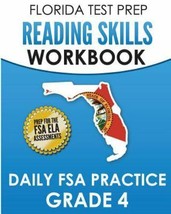 FLORIDA TEST PREP Reading Skills Workbook Daily FSA Practice Grade 4 :... - £14.61 GBP