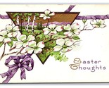 Easter Thoughts Floral Landscape Gilt Embossed UNP DB Postcard H29 - $3.91