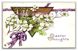 Easter Thoughts Floral Landscape Gilt Embossed UNP DB Postcard H29 - £3.11 GBP