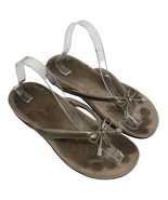 Vionic Flip Flops Women's SZ 8 gray Bella Toe bow Comfort Luxury sandals - $11.68 CAD