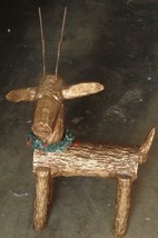 Gently Used Hand Made Painted Log Reindeer Doorstop - Vgc Very Cute Decoration - £39.55 GBP
